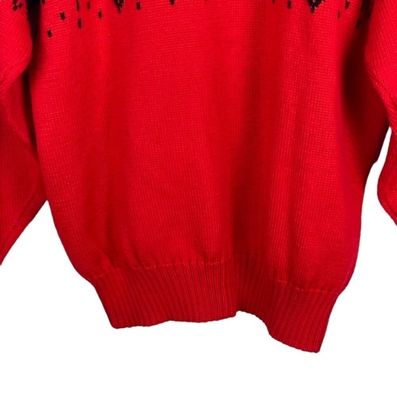 OBERMEYER KILIAN HOLIDAY FAIR ISLE WOOL BLEND PULLOVER CREWNECK SWEATER - Picture 7 of 11